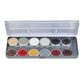 Aqua Face- and Bodypaint palette 12 colours FEARSOME FACES by Matteo Arfanotti