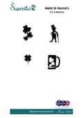 st Patrick's day Glitter Tattoo Stencils (12 pcs)