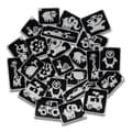 Cute XL Glitter Tattoo Stencils (24 pcs)