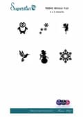 Winter Fair Glitter Tattoo Stencils (12 pcs)
