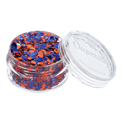 Chunky Glitter Cream Orange & Blue