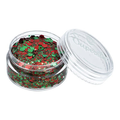 Chunky Glitter Cream Red & Green