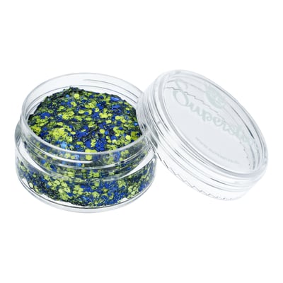 Chunky Glitter Cream Blue & Yellow