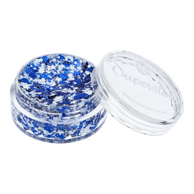 Chunky Glitter Cream Blue & White