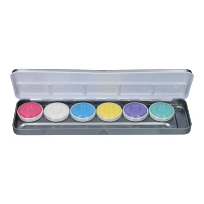 Aqua Face- and Bodypaint palette 6 PASTEL UNICORN colours