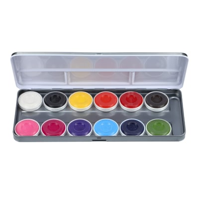 Aqua Face- and Bodypaint palette 12 colours SPARKLING FACES by Svetlana Keller