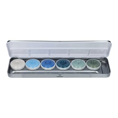 Aqua Face- and Bodypaint Luxery Blue Lagoon palette 6 colours