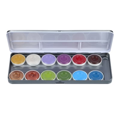 Aqua Face- and Bodypaint palette 12 colours FAIRY TALES & ANIMALS