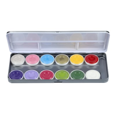 Aqua Face- and Bodypaint palette 12 colours BOTANICAL