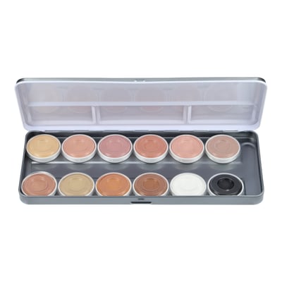 Aqua Face- and Bodypaint palette 12 colours SKIN TONE
