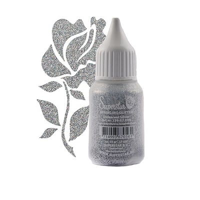 Sparkling glitter silver