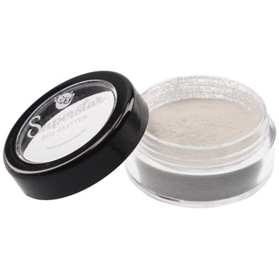 WHITE Biodegradable Face- and Bodyglitter Fine 6ml.