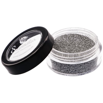 SILVER Biodegradable Face- and Bodyglitter Fine 6ml.