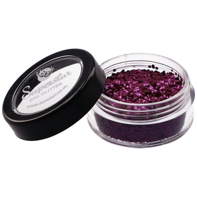 Fuchsia biodegradable Face- and Bodyglitter 6ml.