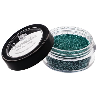 TURQUOISE Biodegradable Face- and Bodyglitter Fine 6ml.