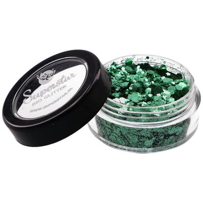 SPRING GREEN Biodegradable Face- and Bodyglitter Chunky Mix 6ml.