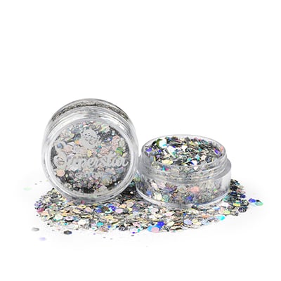 Laser Silver Chunky Glitter mix 8 ml.