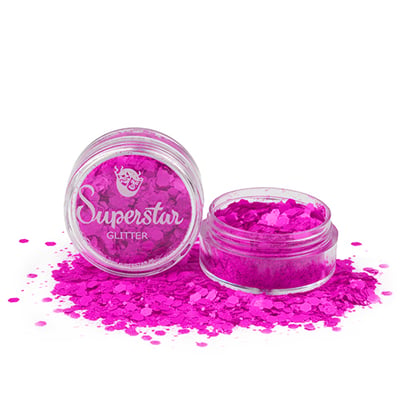 Fluorescent Purple Chunky Glitter mix 8 ml.