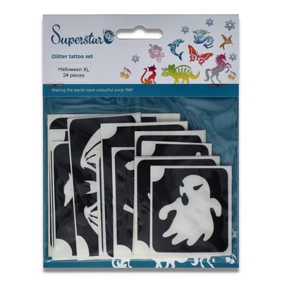 Halloween XL Glitter Tattoo Stencils (24 pcs)