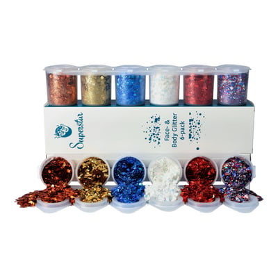 Celebration Chunky Glitter Mix 6-pack 130 ml.