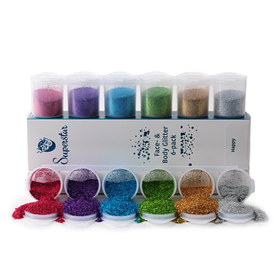 Happy Fine Glitter Mix 6-pack 90 ml