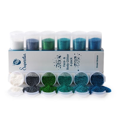 Ocean Breeze Fine Glitter Mix 6-pack 90 ml