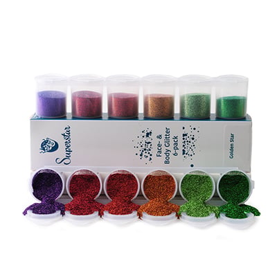 Golden Star Fine Glitter Mix 6-pack 90 ml