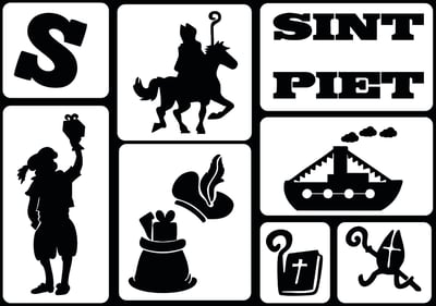 A5 Theme Stencil Sinterklaas