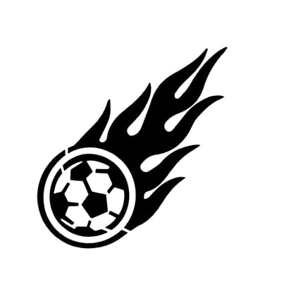Football Ball on fire