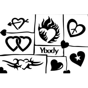 A5 Theme Stencil Hearts