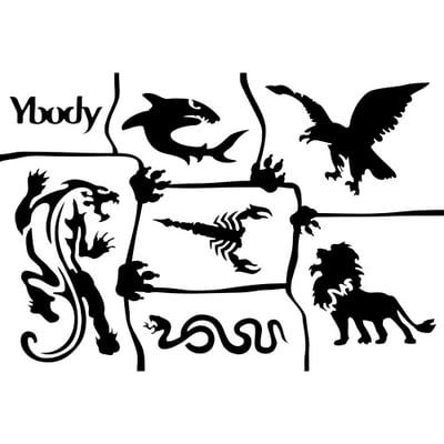 A5 Theme Stencil Wild Animals