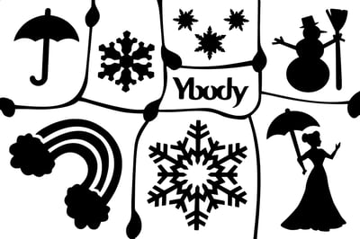 A5 Theme Stencil Winter