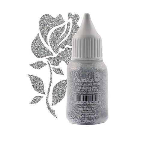 Sparkling glitter silver