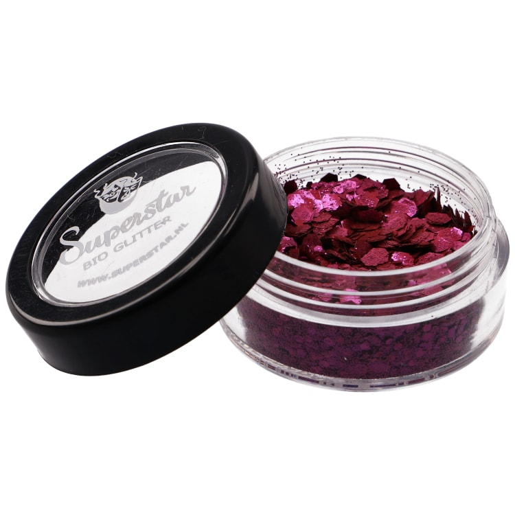 DARK ROSE Biodegradable Face- and Bodyglitter Chunky mix 6ml.