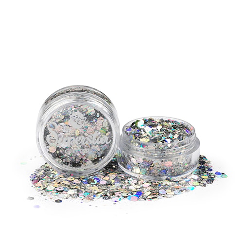 Laser Silver Chunky Glitter mix 8 ml.