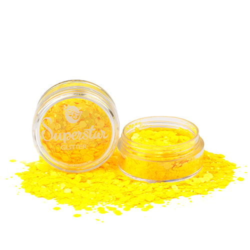 Fluorescent Yellow Chunky Glitter mix 8 ml.