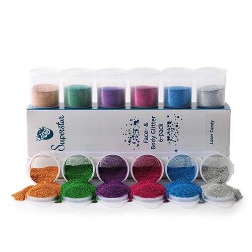 Laser Candy Fine Glitter Mix 6-pack 90 ml