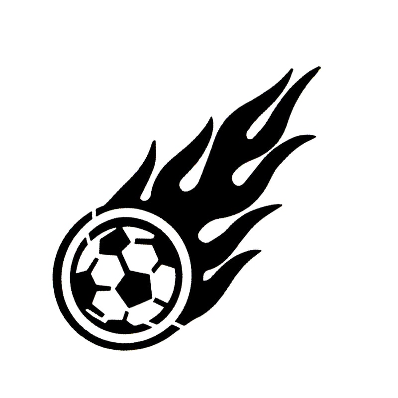 Football Ball on fire